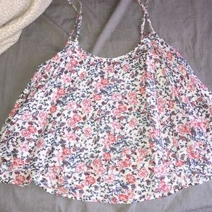 Pink flower tank